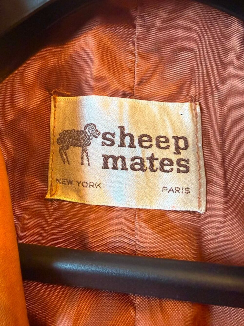 Gorgeous 70s/80s Sheep Mates Cognac Leather Blazer Jacket Made in USA